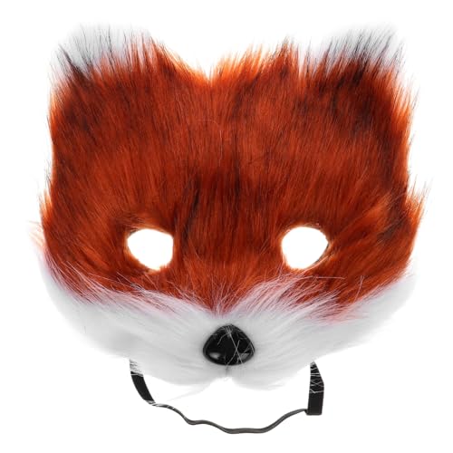 DECHOUS Therian-Maske Katzenmaske Fuchs Halbes Gesicht Kostüm Fuchs Wolf Make-Up-Maske Tiermaske Maskerade-Masken Für Halloween-Kostüme Partygeschenke von DECHOUS