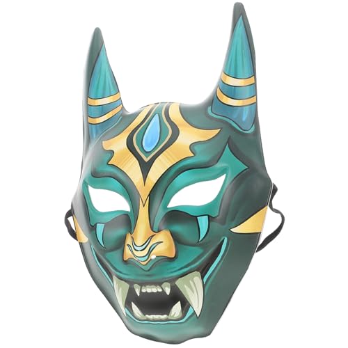 DECHOUS Unisex Japanische Oni Cosplay Maske Halloween Hannya Samurai Gesichtsmasken für Theater Performance und Partyverkleidung Langlebig Komfortabel Auffälliges Design für Maskenbälle DECHOUS Unisex Japanische Oni Cosplay Maske Halloween Hannya Samurai Gesichtsmasken für Theater Performance und Partyverkleidung Langlebig Komfortabel Auffälliges Design für Maskenbälle von DECHOUS