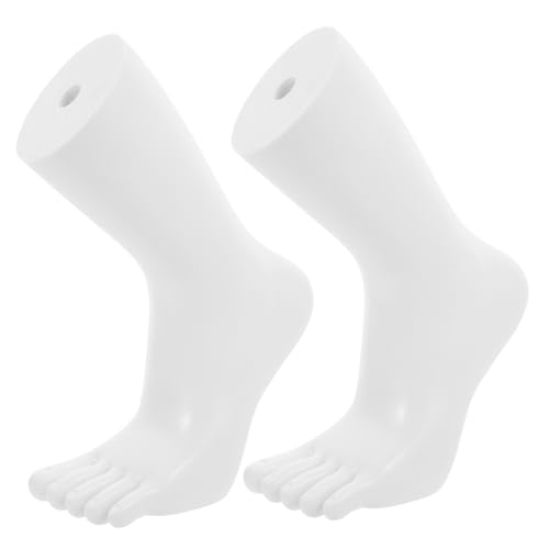 DECOMELODY 1 Paar Zehensocken Mannequin-fuß Zubehör Socken-display-form Schuhformer Schuhfaltenschutz Fuß Schaufensterpuppe Ferse Hebt Füße Schaufensterpuppe Schuhspanner Frauen Vinyl Weiß von DECOMELODY