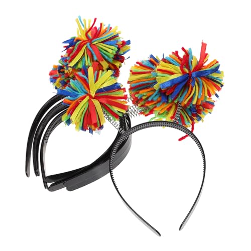 DECOMELODY 12St Stirnband aus Garnknäuel Pompons frohes neues jahr kopfschmuck Poms festival kopfbedeckung Festliche Haaraccessoires Feiertagsstirnbänder für Frauen Kostüm Stirnband p.s von DECOMELODY