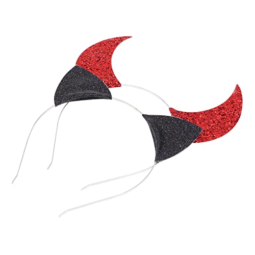 DECOMELODY 2 Stück Teiliges Kostüm Haarreifen Dekoratives Haarband mit Roter Teufelshorn und Schwarzem Katzenohr Stabiler Kopfschmuck für Karneval Party und Kostüme DECOMELODY 2 Stück Teiliges Kostüm Haarreifen Dekoratives Haarband mit Roter Teufelshorn und Schwarzem Katzenohr Stabiler Kopfschmuck für Karneval Party und Kostüme von DECOMELODY