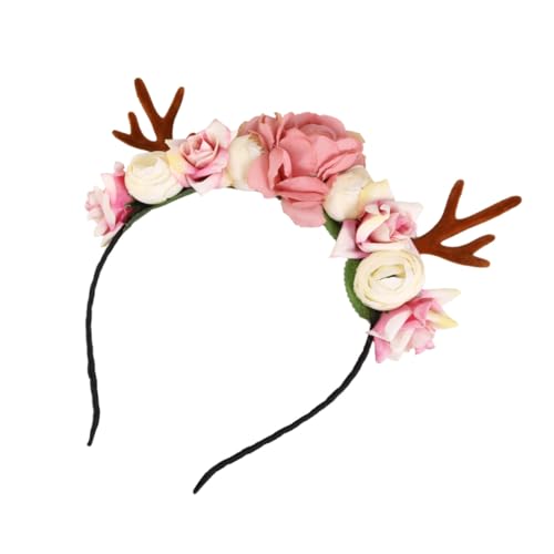 DECOMELODY Haarreif mit Elastischem Imitat Geweih und Blumen Weihnachts Kopfschmuck für Fasching Karneval und Kostüm Geeignet für Junge Mädchen Robustes Design für Festliche Anlässe DECOMELODY Haarreif mit Elastischem Imitat Geweih und Blumen Weihnachts Kopfschmuck für Fasching Karneval und Kostüm Geeignet für Junge Mädchen Robustes Design für Festliche Anlässe von DECOMELODY