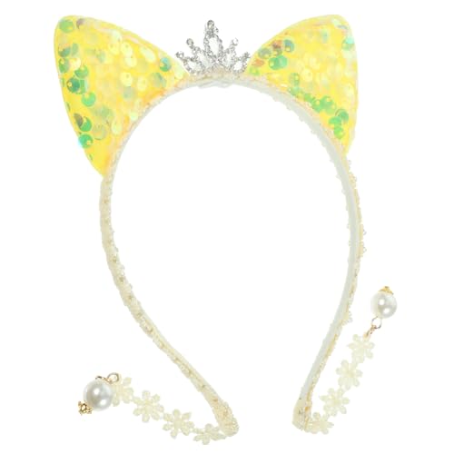 DECOMELODY Katzenohren Stirnband Pailletten Haarreif mit Zartem Cat Ear Design für Mädchen Party Kostüm Haarschmuck Charmanter Kopfschmuck aus Hochwertigem Bequem und Langlebig DECOMELODY Katzenohren Stirnband Pailletten Haarreif mit Zartem Cat Ear Design für Mädchen Party Kostüm Haarschmuck Charmanter Kopfschmuck aus Hochwertigem Bequem und Langlebig von DECOMELODY