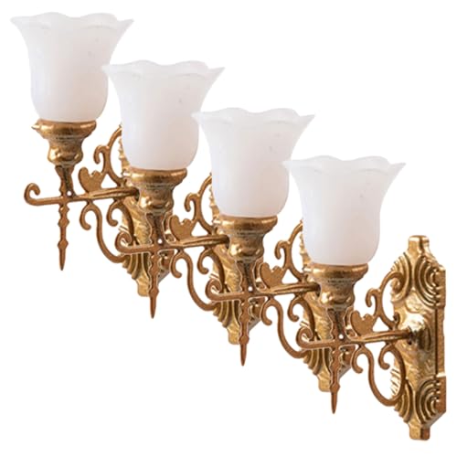 DECORNIJIA 4 Stück Miniatur Wandlampe Miniatur LED Wandlicht für Puppenhaus Wandleuchte Weißlicht Kompakte für Sandtisch Dekoration DECORNIJIA 4 Stück Miniatur Wandlampe Miniatur LED Wandlicht für Puppenhaus Wandleuchte Weißlicht Kompakte für Sandtisch Dekoration von DECORNIJIA