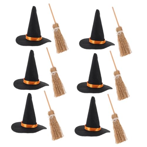 DECORNIJIA Mini Hexenhut und Besen Set Wiederverwendbare Halloween Dekoration für Tisch Regal und Kleine Räume Kompakte Hexenaccessoires für Party DIY Basteln und Festliche Stimmung DECORNIJIA Mini Hexenhut und Besen Set Wiederverwendbare Halloween Dekoration für Tisch Regal und Kleine Räume Kompakte Hexenaccessoires für Party DIY Basteln und Festliche Stimmung von DECORNIJIA