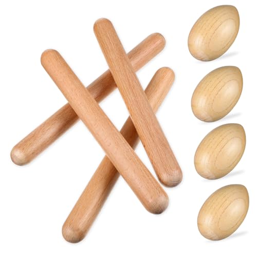 DECORNIJIA Teiliges Musikinstrumenten Set aus Holz mit Sicheren Runden Klangstäben und Egg Shakern um Rhythmusgefühl zu Fördern Umweltfreundlich als Lernspielzeug und für Jungen und Mädchen DECORNIJIA Teiliges Musikinstrumenten Set aus Holz mit Sicheren Runden Klangstäben und Egg Shakern um Rhythmusgefühl zu Fördern Umweltfreundlich als Lernspielzeug und für Jungen und Mädchen von DECORNIJIA