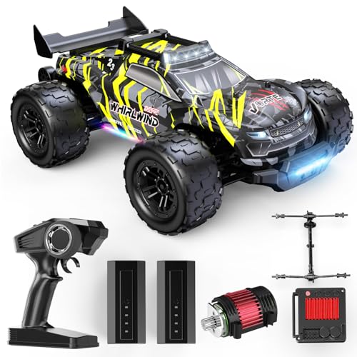 DEERC 1:14 Brushless Ferngesteuertes Auto Erwachsene, 43 MPH 4WD Offroad-Truck mit 7-Farbiger LED, Metall-Stoßdämpfern, 2×7,4V Akkus, All-Metal-Antrieb, 3 Lichtmodi, 3S LiPo-kompatibel. DEERC 1:14 Brushless Ferngesteuertes Auto Erwachsene, 43 MPH 4WD Offroad-Truck mit 7-Farbiger LED, Metall-Stoßdämpfern, 2×7,4V Akkus, All-Metal-Antrieb, 3 Lichtmodi, 3S LiPo-kompatibel. von DEERC