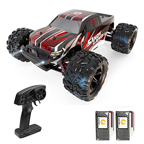 DEERC 9300 Ferngesteuertes Auto für Kinder,1/18 RC Car 4WD mit 40 km/h Hochgeschwindigkeits,2 Akku Lange Laufzeit,2,4 GHz Fernbedienung Geländewagen Outdoor Indoor Fahrzeug für Jungen Erwachsene von DEERC