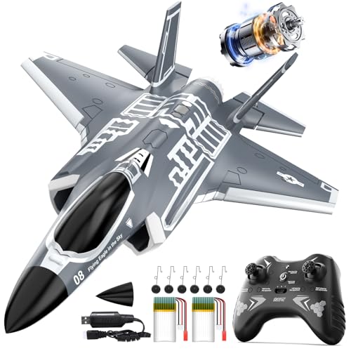 DEERC F35 4 Kanal Brushless RC Flugzeug für Erwachsene, ferngesteuertes Flugzeug, EDF Kampfjet, 2,4 GHz, 6 Achsen Gyro Stabilisator, EPP RTF, einfach zu fliegen für fortgeschrittene Spieler DEERC F35 4 Kanal Brushless RC Flugzeug für Erwachsene, ferngesteuertes Flugzeug, EDF Kampfjet, 2,4 GHz, 6 Achsen Gyro Stabilisator, EPP RTF, einfach zu fliegen für fortgeschrittene Spieler von DEERC
