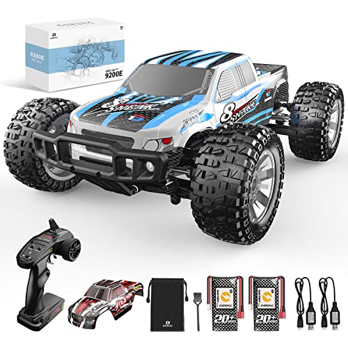 DEERC Ferngesteuertes Auto, 1:10 Offroad Car 4WD 48 km/h Geländewagen Spielzeug mit 2 Schalen, 2 Akkus für 40 Min. Laufzeit, 2,4-GHz -Fernbedienung für Erwachsene und Kinder (9200E) von DEERC