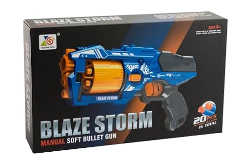 BLAZE STORM Softdartpistole + 20 Dartpfeile von DEEXTEK