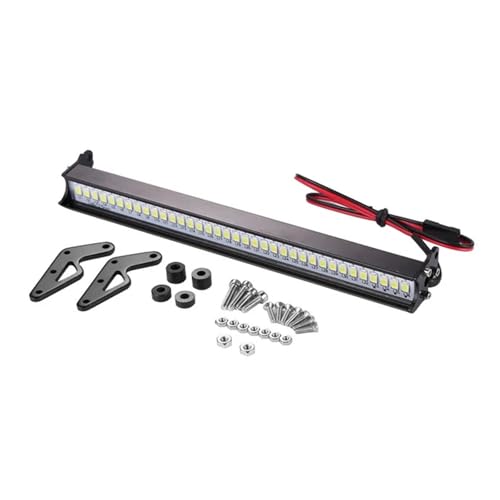 1/10 RC Auto Dach Lampe 36 LED Licht Bar 148mm for Traxxas Trx4 Axial SCX10 90046 90060 SCX24 1/10 RC Crawler Auto Teil Zubehör(B) von DEFESVCA