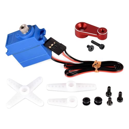 9imod 4,5 kg Servo Mini Wasserdicht TR-4 2065 Metallgetriebe 3-polig 8,4 V HV-Kernmotor Servo for Traxxas TRX4M 1/18 TRX4 1/10 RC Auto(Servo Red Arm) von DEFESVCA