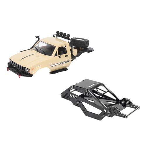 DEFESVCA 190 mm Radstand Karosserie for WPL C14 C24-1 1/16 RC Auto mit Chassis-Rahmen Karosserie for Axial SCX24 1/24 RC Auto von DEFESVCA