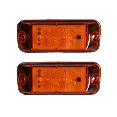 DEFESVCA 2 Stücke 24V LED Cab Dach Signalleuchten for Mercedes Benz Actros MP3 LKW Scheinwerfer Zubehör Teil OEM 0028200056 Weiß/Bernstein(Amber) von DEFESVCA