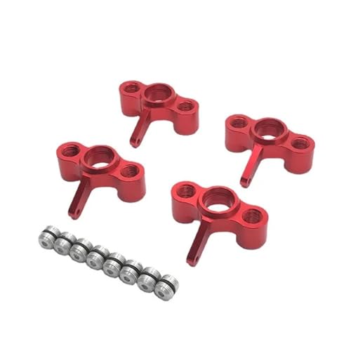 DEFESVCA Metall Upgrade Refit Vorne und Hinten Lenkung Tasse EA1003A for JLB 1/10 J3 RC Auto Teile(Rood) von DEFESVCA