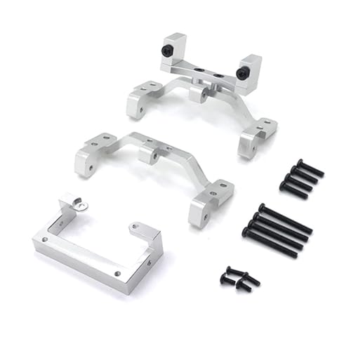 DEFESVCA Metall Zugstange Basis Sitz & Achse Up Servo Halterung Stoßstange zu Montieren for MN D90 D91 MN99 MN99S 1/12 RC Auto upgrade Teile(Silver) von DEFESVCA