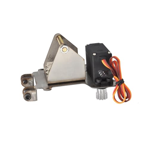 DEFESVCA for Huina 1592 1593 1594 Hydraulische Metallauslegerhalterung Fester Zylinder mit Drehservo for RC 1:14 Bagger(Bracket with servo) von DEFESVCA