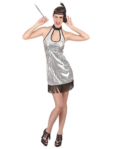 DEGUISE TOI 20er Jahre Retro-Kostüm für Damen Silber - Grau, Silber von DEGUISE TOI