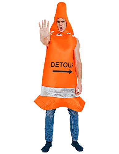 DEGUISE TOI Baustellenkegel Erwachsenenkostüm Orange - Orange von DEGUISE TOI