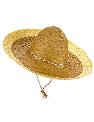 DEGUISE TOI VEGAOO - Gelber Sombrero für Erwachsene - Sombrero - Einheitsgröße - Gelb - Accessoires - 100% Stroh - Halloween-Carnaval von DEGUISE TOI