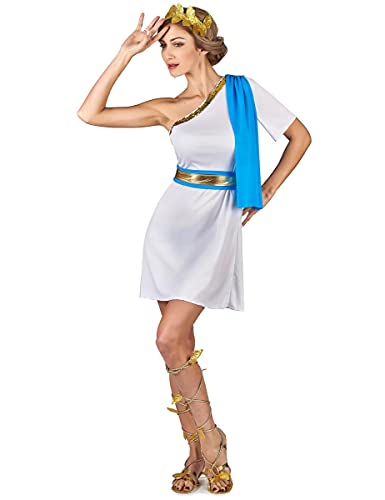 DEGUISE TOI Griechische Kaiserin Kostüm für Damen weiss-goldfarben-blau - Weiß DEGUISE TOI Griechische Kaiserin Kostüm für Damen weiss-goldfarben-blau - Weiß von DEGUISE TOI