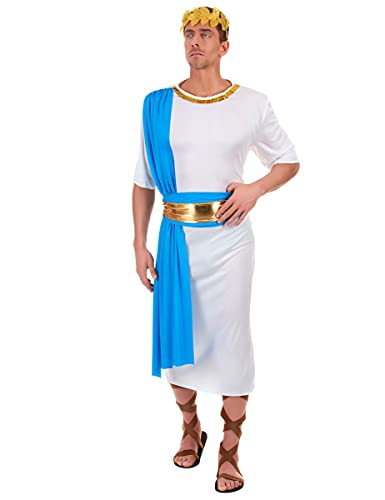 DEGUISE TOI Griechischer Kaiser Kostüm für Herren Weiss-blau-goldfarben - Blau von DEGUISE TOI