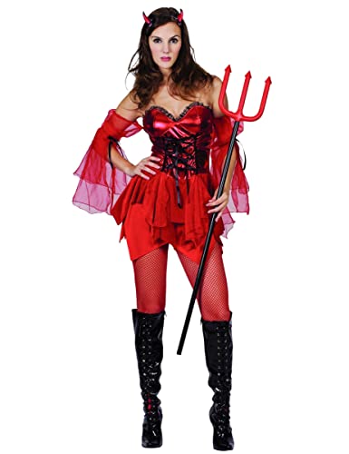 DEGUISE TOI Halloween Teufelin-Kostüm für Damen - Rot DEGUISE TOI Halloween Teufelin-Kostüm für Damen - Rot von DEGUISE TOI