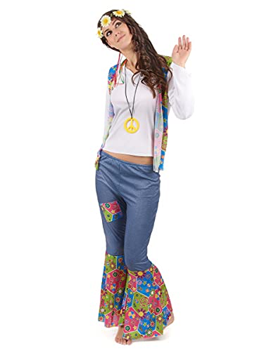 DEGUISE TOI Hippiekostüm für Frauen bunt - Blau von DEGUISE TOI