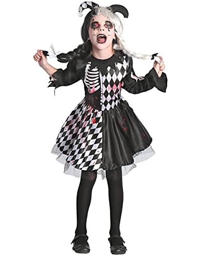 DEGUISE TOI Horror-Clown Kostüm für Mädchen Halloween schwarz-weiss - Schwarz von DEGUISE TOI