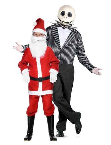 DEGUISE TOI Jack Skellington und Weihnachtsmann Erwachsenen und Kind Kostüm - Schwarz von DEGUISE TOI