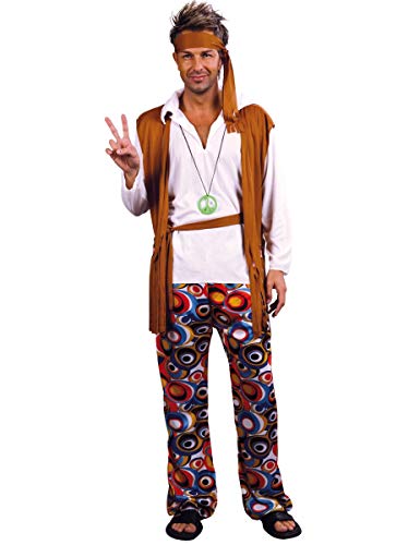 DEGUISE TOI Jadeo - Déguisement hippie marron et blanc homme S - Multicolore von DEGUISE TOI