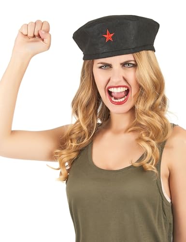 DEGUISE TOI VEGAOO - Che Guevara Barett für Erwachsene Hut - Einheitsgröße - Schwarz - Accessoires - 100% Polyester - Carnaval DEGUISE TOI VEGAOO - Che Guevara Barett für Erwachsene Hut - Einheitsgröße - Schwarz - Accessoires - 100% Polyester - Carnaval von DEGUISE TOI