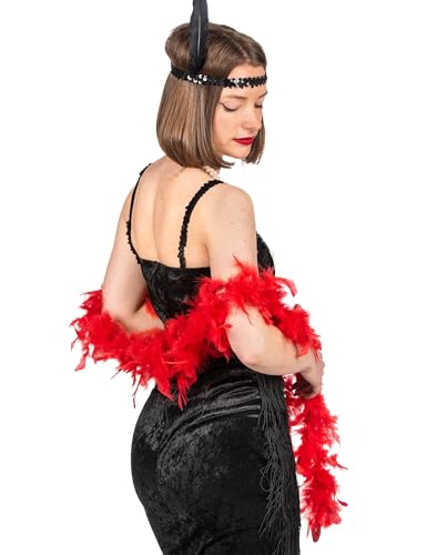 Vegaoo Showgirl Federboa Kostüm-Accessoire rot 180cm Vegaoo Showgirl Federboa Kostüm-Accessoire rot 180cm von DEGUISE TOI
