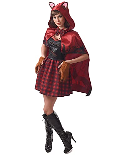 DEGUISE TOI Verruchtes Werwolfs-Kostüm Damen-Verkleidung für Fasching oder Halloween rot-schwarz - Rot DEGUISE TOI Verruchtes Werwolfs-Kostüm Damen-Verkleidung für Fasching oder Halloween rot-schwarz - Rot von DEGUISE TOI