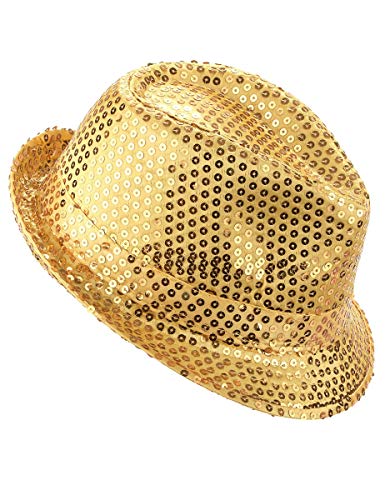 Generique - Trilby Hut Partyhut mit Pailletten Gold von DEGUISE TOI