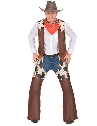 Vegaoo Cowboy-Herrenkostüm Wilder Westen braun-beige - XL von DEGUISE TOI