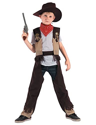 Vegaoo Cowboy-Kinderkostüm Sheriff braun - 134/140 (10-12 Jahre) von DEGUISE TOI