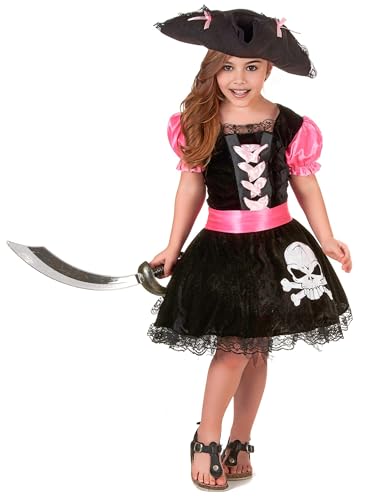 Vegaoo Girly Piratenkostüm für Mädchen - 122/134 (7-9 Jahre) von DEGUISE TOI