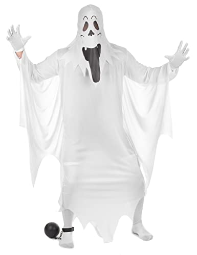 Vegaoo Lustiges Gespenst Halloweenkostüm Geist weiss von DEGUISE TOI