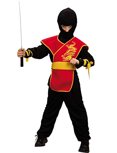 Vegaoo - Ninja-Kostüm rot für Jungen - 122/134 (7-9 Jahre) von DEGUISE TOI