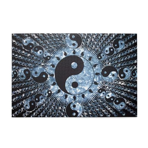 Ying Yang Diagramm Druck 1000 Teile Puzzle Premium Holzpuzzle Geschenke Für Erwachsene Familie Hochzeit Abschluss Geschenk Vertikale Version von DEHIWI