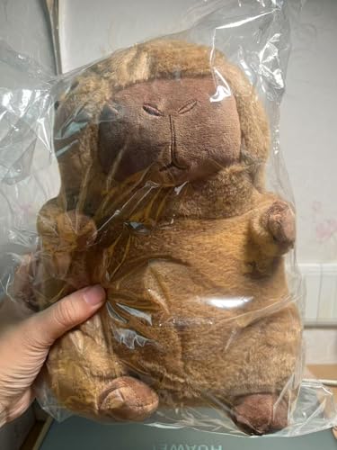 DEJIN Niedliches Kapibara-Plüsch, gefülltes Kapibara-Stofftier, weiches Kapibara-Plüschspielzeug, Kapibara-Puppenkissen. Zum Geburtstag für Kinder geeignet (Hamburger Capybara-17 inch) von DEJIN