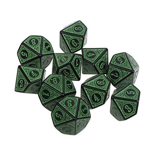 DEKKRYNFV 10pcs 10 Sieben Würfel D10 Polyedrische Würfel Für Spiele RPG Family Party Kinderspielhaus DEKKRYNFV 10pcs 10 Sieben Würfel D10 Polyedrische Würfel Für Spiele RPG Family Party Kinderspielhaus von DEKKRYNFV