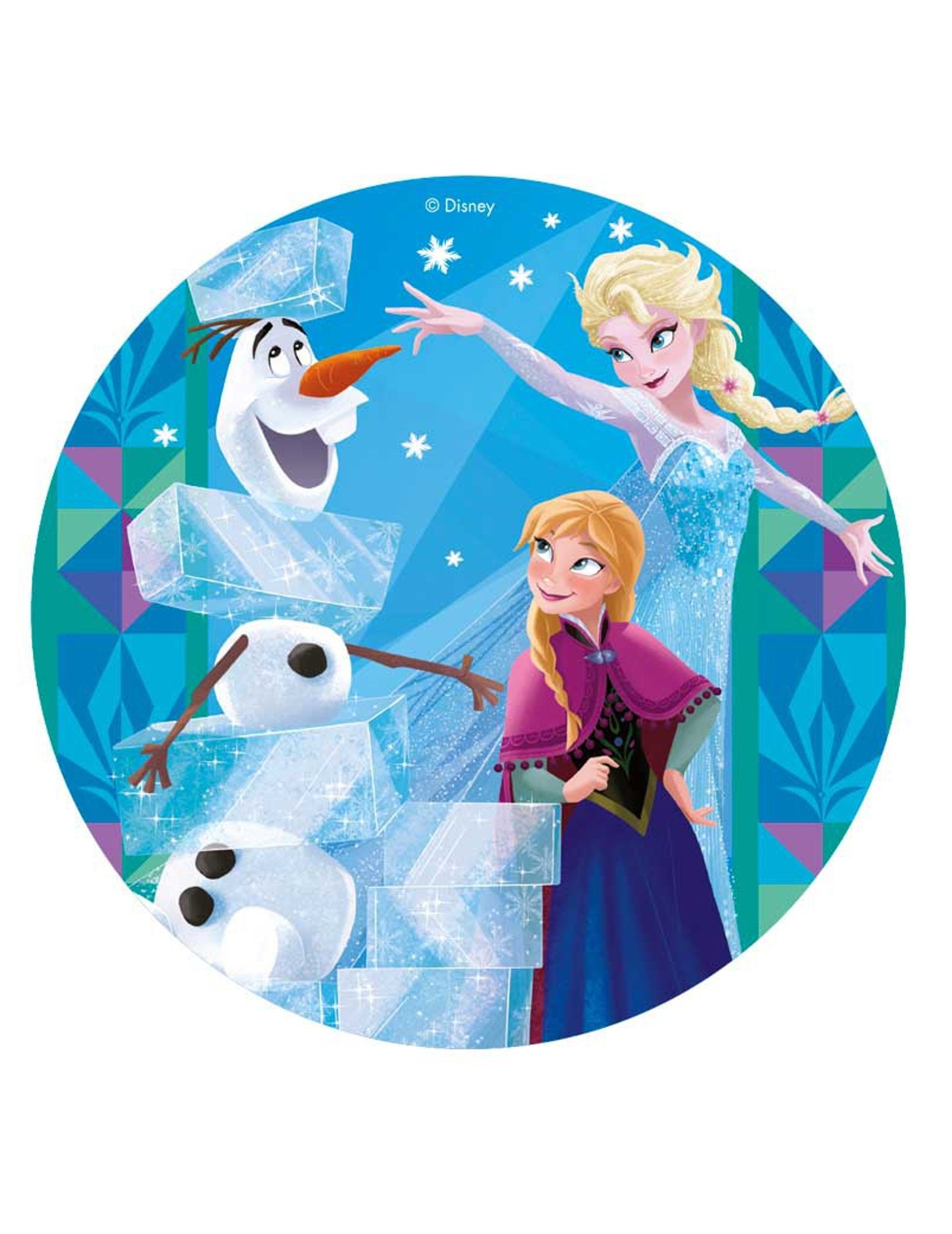 Essbarer Tortenaufleger Elsa Frozen 20 cm von DEKORA