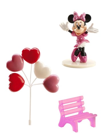 Kuchen Deko Lizenzartikel Minnie Maus 3-teilig rosa von DEKORA