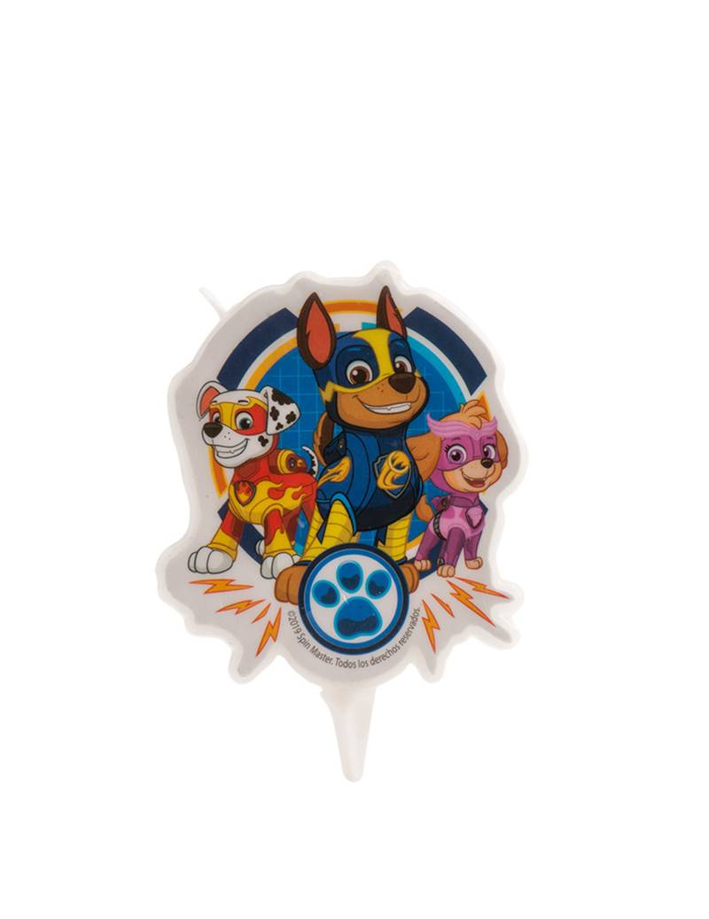 Paw Patrol Geburtstagskerze Kuchendeko bunt 7,5 cm von DEKORA