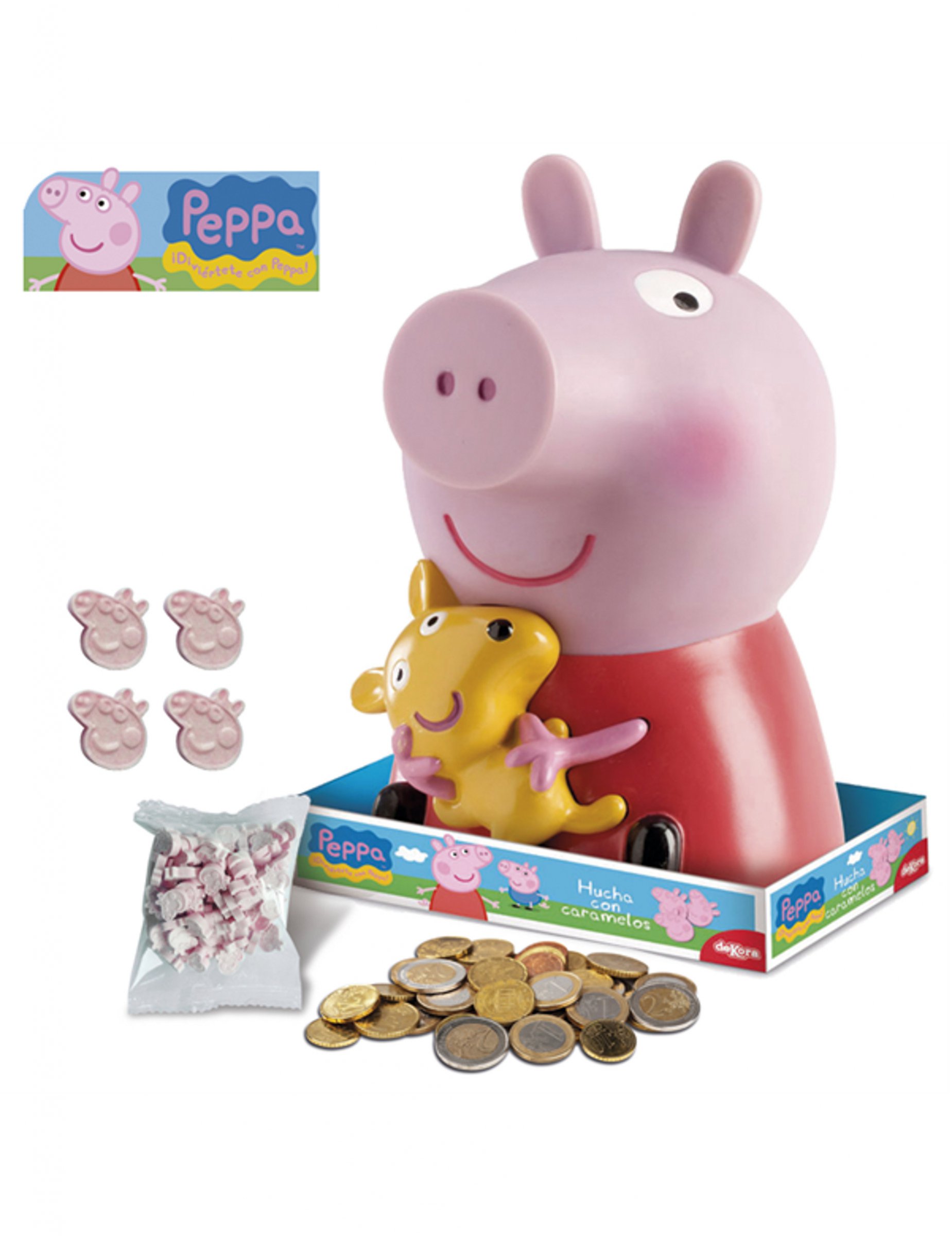 Peppa Wutz-Sparschwein mit Bonbons Spardose bunt von DEKORA