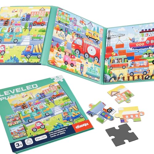 DELAIHUIL Magnetische Puzzle Für Kinder,Puzzle Fahrzeuge Magnetisch,Kinderpuzzle Magnet Puzzle,Kinderpuzzle Magnet,Magnetspiel Puzzle,Magnetpuzzle Für Kinder,Magnete Puzzle Buchen Für Kinder von DELAIHUIL