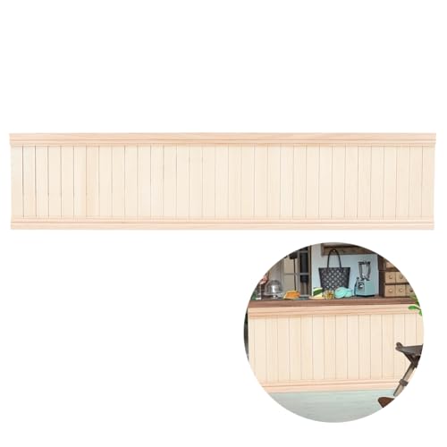 DELORIGIN Miniatur Zimmer Zubehör, Wainscot Innenverkleidung Holz Wainscoting für Miniatur Häuser Kleine Gebäude 85x171x5mm von DELORIGIN